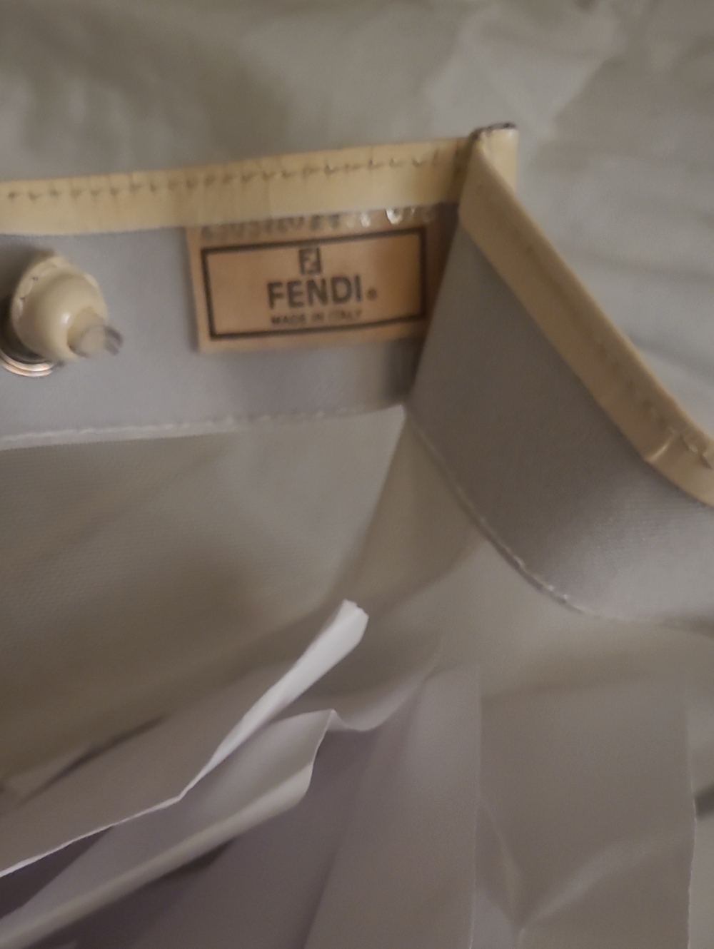 Fendi Cream Clear Logo Tote Bag - Picture 8 of 8
